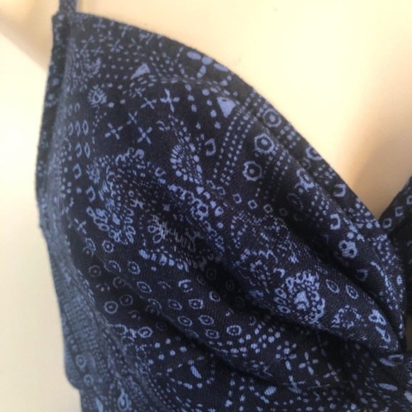 FLASH SALE item!! NWT BOHEMIAN BLUE ROMPER W/ POCKETS AND CUTOUTS - Picture 3 of 11